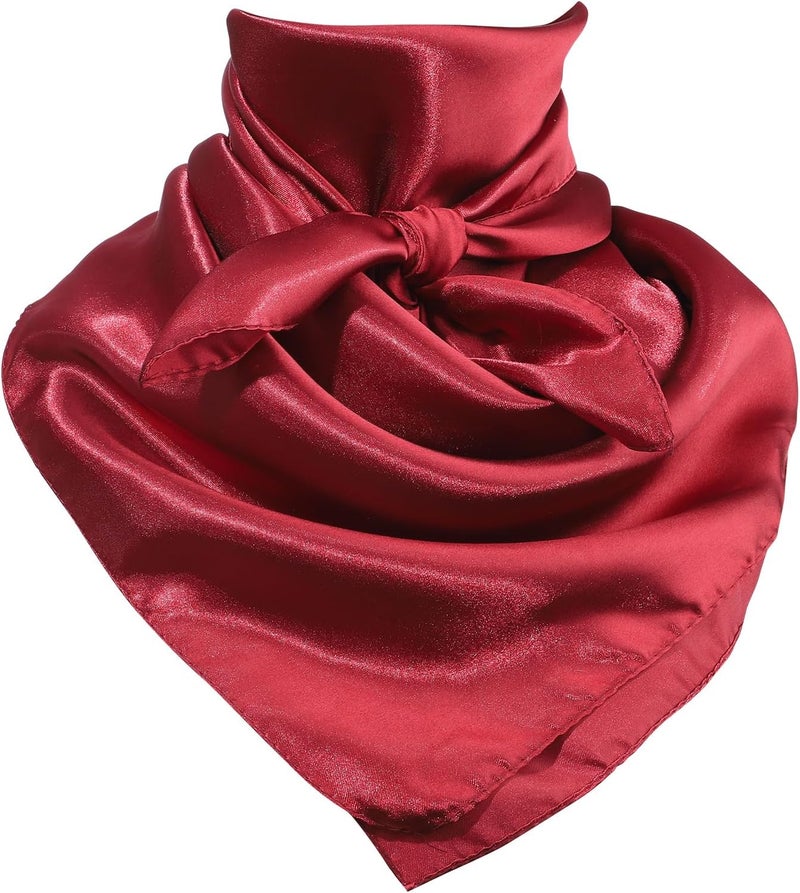 Molans 35 Inch Solid Color Wild Rag, Pure Cowboy Bandanas Oversize Western Neckerchief Bolo Head Scarf for Men Women - Image 1